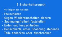 PROT Gebotszeichen PGZSR Fünf Sicherheitsregeln