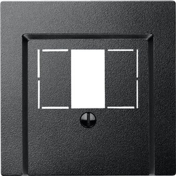 MERTEN Zentralplatte 297914 f&uuml;r TAE/Audio/USB anthrazit
