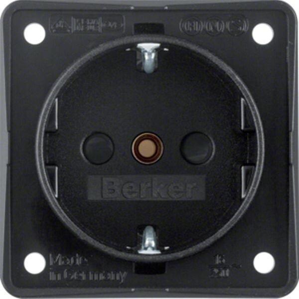 BERKER Steckdose SCHUKO 9419505 schwarz matt