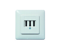 1PROT Telefondose UP 2x6/6NF/F rw PTAE
