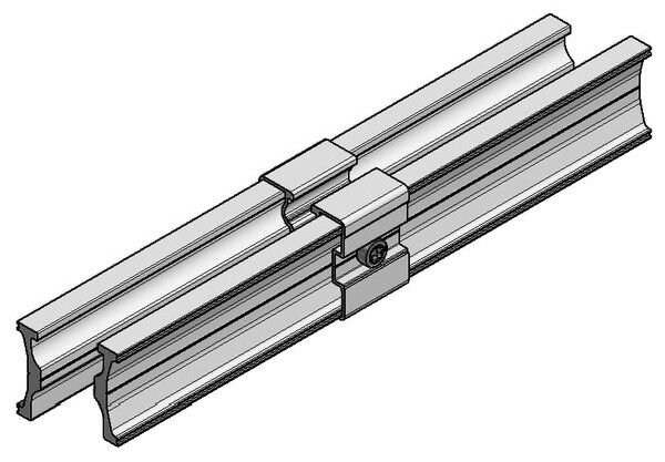 SL RACK Modultragprofil-Verbinder Innenverbinder m. Tr&auml;ger RAIL 40