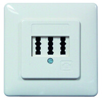 1PROT Telefondose UP 2x6/6NF/F rw o.Abd. PTAE
