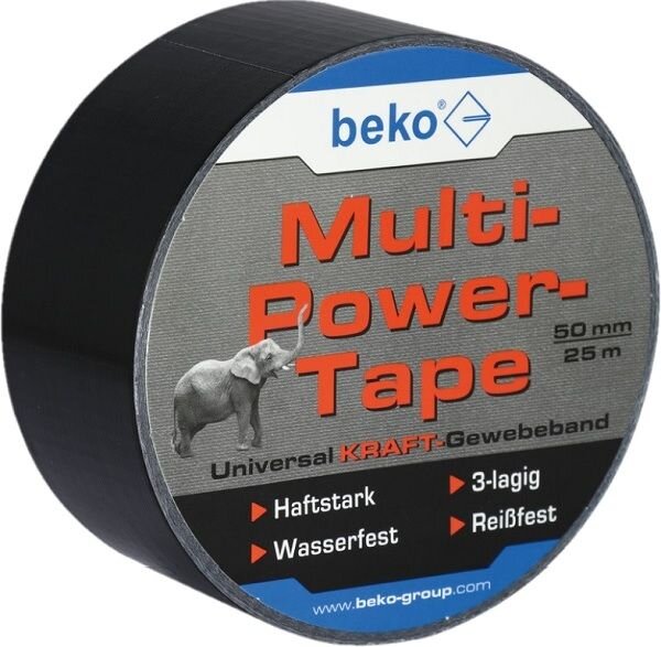 BEKO Kraft-Gewebeband Multi-Power-Tape 50mmx25M schwarz