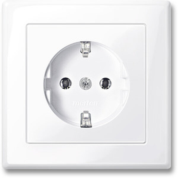 MERTEN Steckdose SCHUKO M-Smart MEG23011425 aktivwei&szlig; gl&auml;nzend