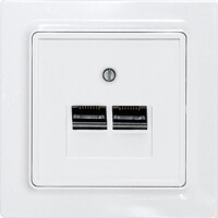 ELTAKO UAE/IAE-Abdeckung 2fach UAE55E/2-wg Reinweiß...