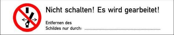 PROT Warnaufkleber PWANS Nicht schalten 10 Stk.