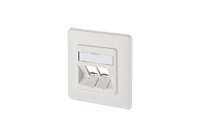 METZ CONNECT Anschlussdose UP 2 Port reinweiss RAL9010...