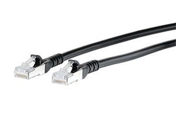 METZ CONNECT Patchkabel Cat6A ISO/IEC 10G AWG26 2xRJ45 schwarz 0,5m