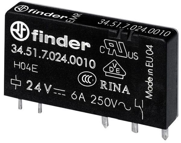 FINDER Steck-/Printrelais 34.51.7.024.0010 24VDC 1 Wechsler