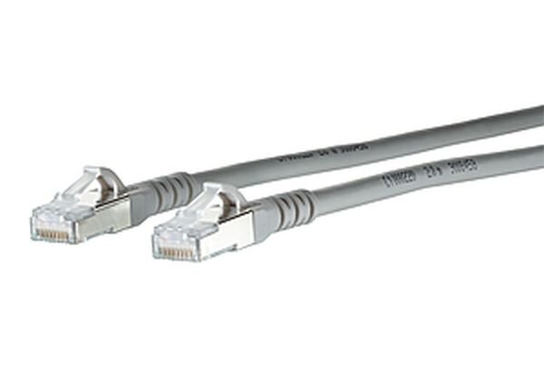 METZ CONNECT Patchkabel Cat.6A AWG 26 0,3m grau