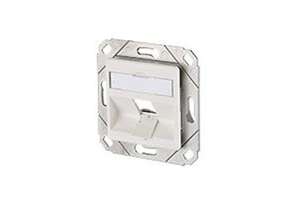 METZ CONNECT Datenanschlussdose leer reinweiss f&uuml;r 1xE-DATModul Cat.6A 8(8)UPk