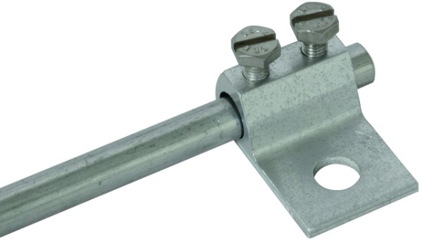 DEHN Klemmschuh Al m. Bohrung 347205 Al mit Bohrung 10,5mm f Rd 7-10mm