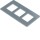 HAGER TEHALIT Montageplatte GTVDM013 3fach RJ45 19,3x14,8
