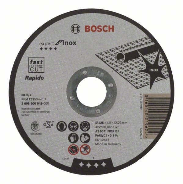 BOSCH Trennscheibe 125 mm INOX gerade
