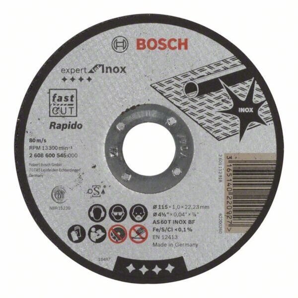 BOSCH Trennscheibe 115mm INOX gerade