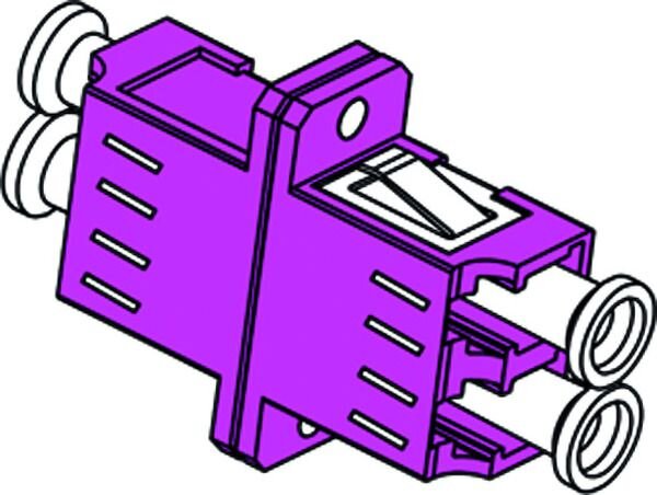 Paschke Datensysteme LWL-Kupplung LC-Duplex Multimode Keramik-H&uuml;lse erikaviolett