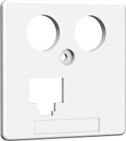 HomeWay Zentralplatte 1xRJ45 8/8 reinweiss HW-ZP-EK13S...
