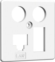 HomeWay Zentralplatte LAN/TAE reinweiss HW-ZP-EK4...