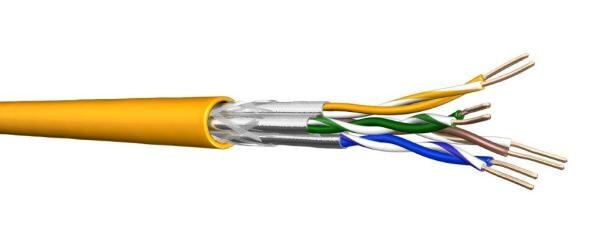DRMC DRAKA Datenkabel Cat7A 1500MHz Dca UC1500HS 2x4P22 S/FTP LSHF gelb TR500