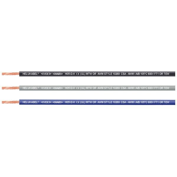 HELUKABEL PVC-Aderleitung H05V-K Fass 0,5qmm 22AWG dblau TR3000m