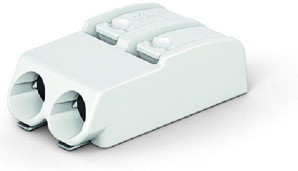 WAGO SMD-Leiterplattenklemme Dr&uuml;cker 0,75mm&sup2; RM 4mm 2-polig wei&szlig;