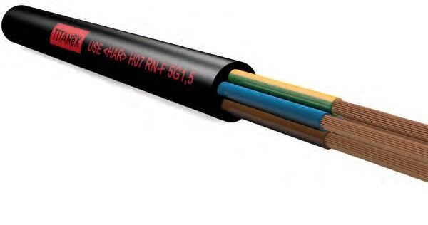 ELMAT Gummischlauchleitung TITANEX H07RN-F 5G6 TR schwarz