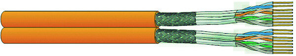 DAETWYLER Datenkabel Cat7A 1300MHz Dca CU 7702 2x4P22 S/FTP LSHF ora TR