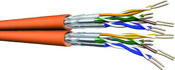 ELMAT Datenkabel Cat7 1000MHz S/FTP 2x(4x2xAWG23) FRNC orange