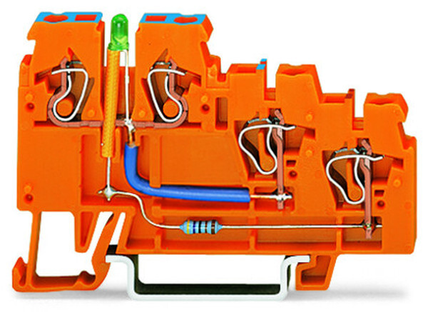 WAGO Initiatorenklemme 270-564/281-483 3Leiter orange LED