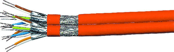DRMC DRAKA Datenkabel Cat7 1000MHz Eca Basic 2x4P23 S/FTP LSHF orange TR
