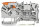 WAGO Durchgangsklemme 2Leiter Hebel CAGE CLAMP 2,5qmm grau
