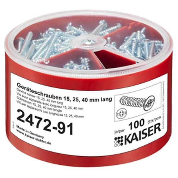 KAISER Ger&auml;teschrauben-Box &Oslash;3,2xL&auml;nge 15/25/40mm je 100 St&uuml;ck