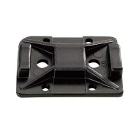 HELLERMANN Klebesockel UB28-B-PA66-BK (100) 28x28mm schwarz