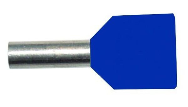 PROT Doppel-Aderendh&uuml;lsen 2x2,5qmm/10mm PAEH 250D/10 blau isoliert VE500