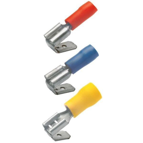 KLAUKE Flachsteckh&uuml;lse 6,3x0,8mm 0,5-1qmm isolie. VZ m. Abzweig