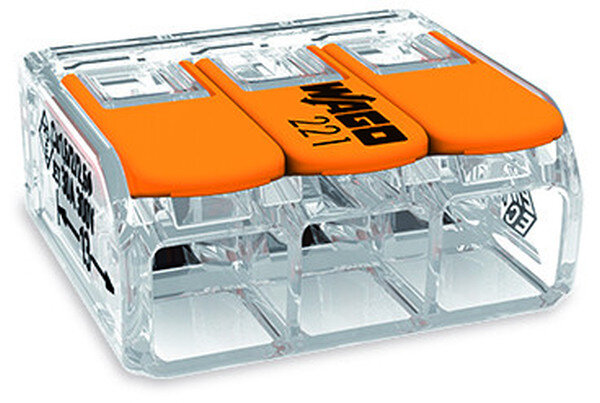 WAGO Klemme 221-613 3 Leiter 6qmm transparent