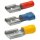 KLAUKE Flachsteckh&uuml;lse n. DIN 2,8x0,5mm 1,5-2,5qmm blau VZ iso.
