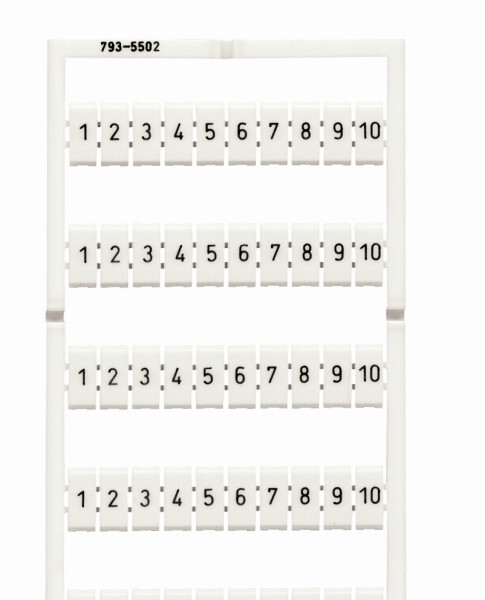 WAGO WMB Bezeichnungskarte 793-5502 Aufdruck 1-10