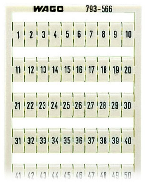 WAGO WMB Beschriftungen 793-566 Aufdruck 1-50(2X)
