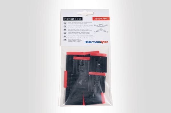 HELLERMANN Klebesockel FMB4APT-I-PA66HS-BK (10) flexibel