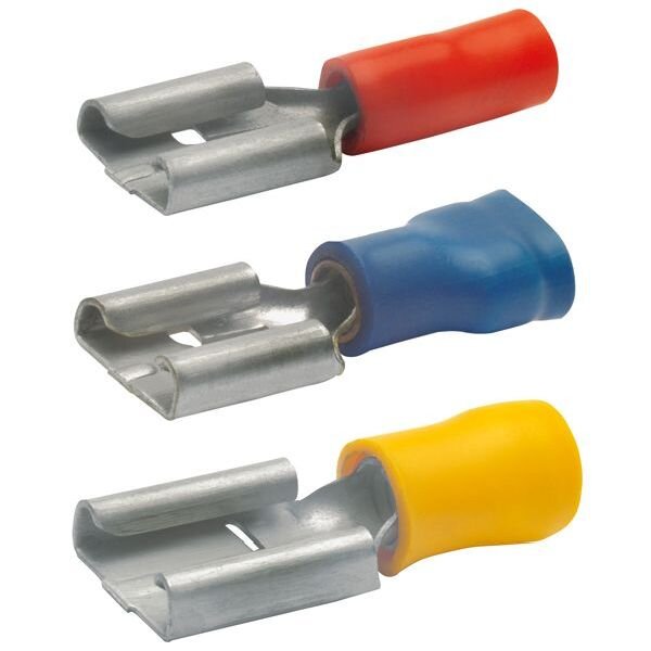 KLAUKE Flachsteckh&uuml;lse n. DIN 6,3x0,8mm 0,5-1qmm rot VZ isolie.