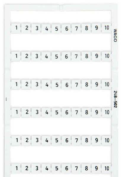 WAGO WSB Bezeichnungskarte AUFDR.W: 1-10 (10248-502 X)