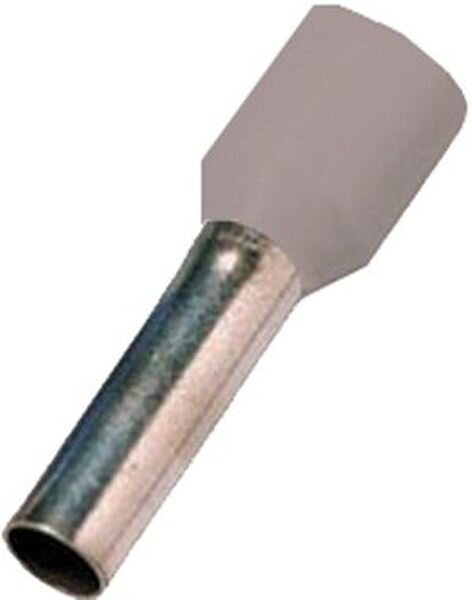 INTERCABLE Aderendh&uuml;lse ICIAE0758GV 0,75qmm 8mm verzinnt grau