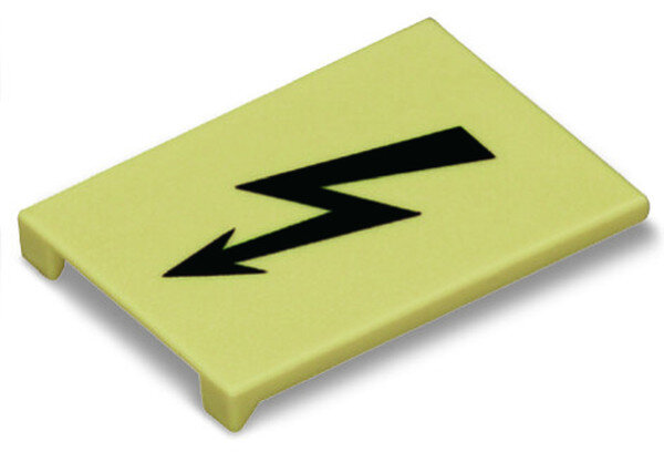 WAGO Warnabdeckung 285-420 mit schwarzen Blitz