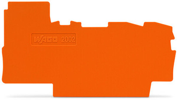 WAGO Abschlussplatte u. Zwischenplatte 2002-7292 f&uuml;r 2,5/4qmm orange 2Leiter