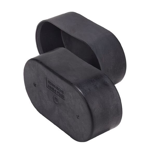 FR&Auml;NKISCHE Endkappe MMR-E f. Multimedia-Rohr 92x50mm schwarz
