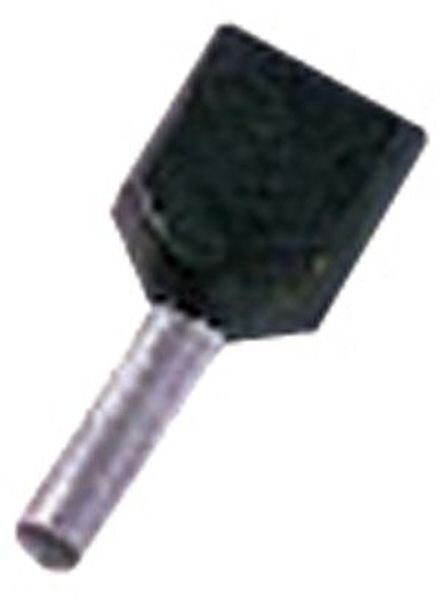 INTERCABLE Zwillingsaderendh&uuml;lse ICIAE158Z isoliert 2x1,5qmm 8mm schwarz