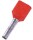 INTERCABLE Zwillingsaderendh&uuml;lse ICIAE18Z isoliert 2x1qmm l2=8mm rot