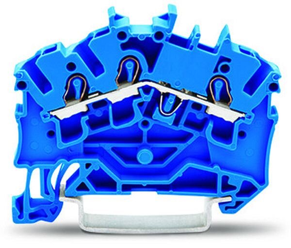 WAGO Durchgangsklemme 3-Leiter 2002-6304 TOBJOB 2,5qmm blau