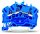 WAGO Durchgangsklemme 3-Leiter 2002-6304 TOBJOB 2,5qmm blau